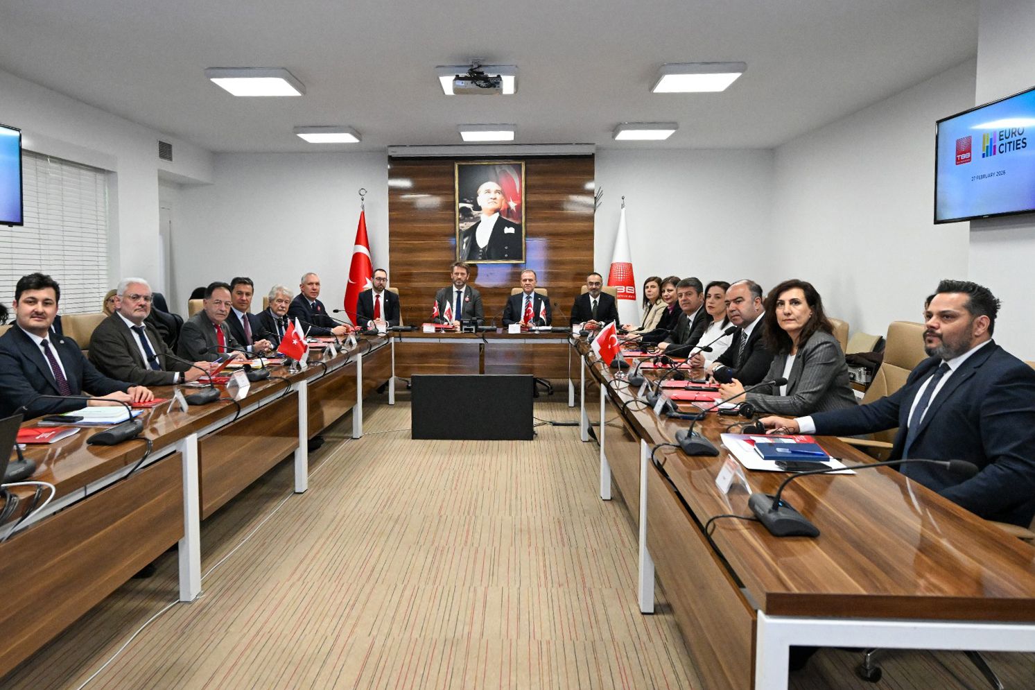 BAŞKAN SEÇER, EUROCITIES VE B40 BALKAN ŞEHİRLERİ AĞI TEMSİLCİSİ BELEDİYE BAŞKANLARI İLE BİR ARAYA GELDİ (4)