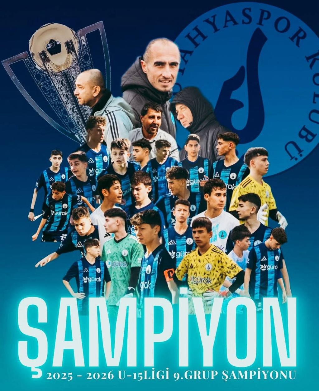 "2025-2026 sezonu U-15 Ligi 9. Grup Şampiyonu oldu"
