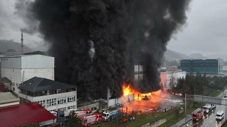“Fındık fabrikasında yangın çıktı.”