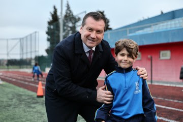 "Başkan Balcıoğlu’ndan Ortaköy Stadı’na ziyaret"