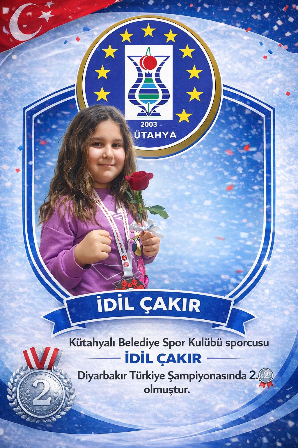 "Türkiye Kick Boks Şampiyonası’nda önemli bir başarıya imza attı."