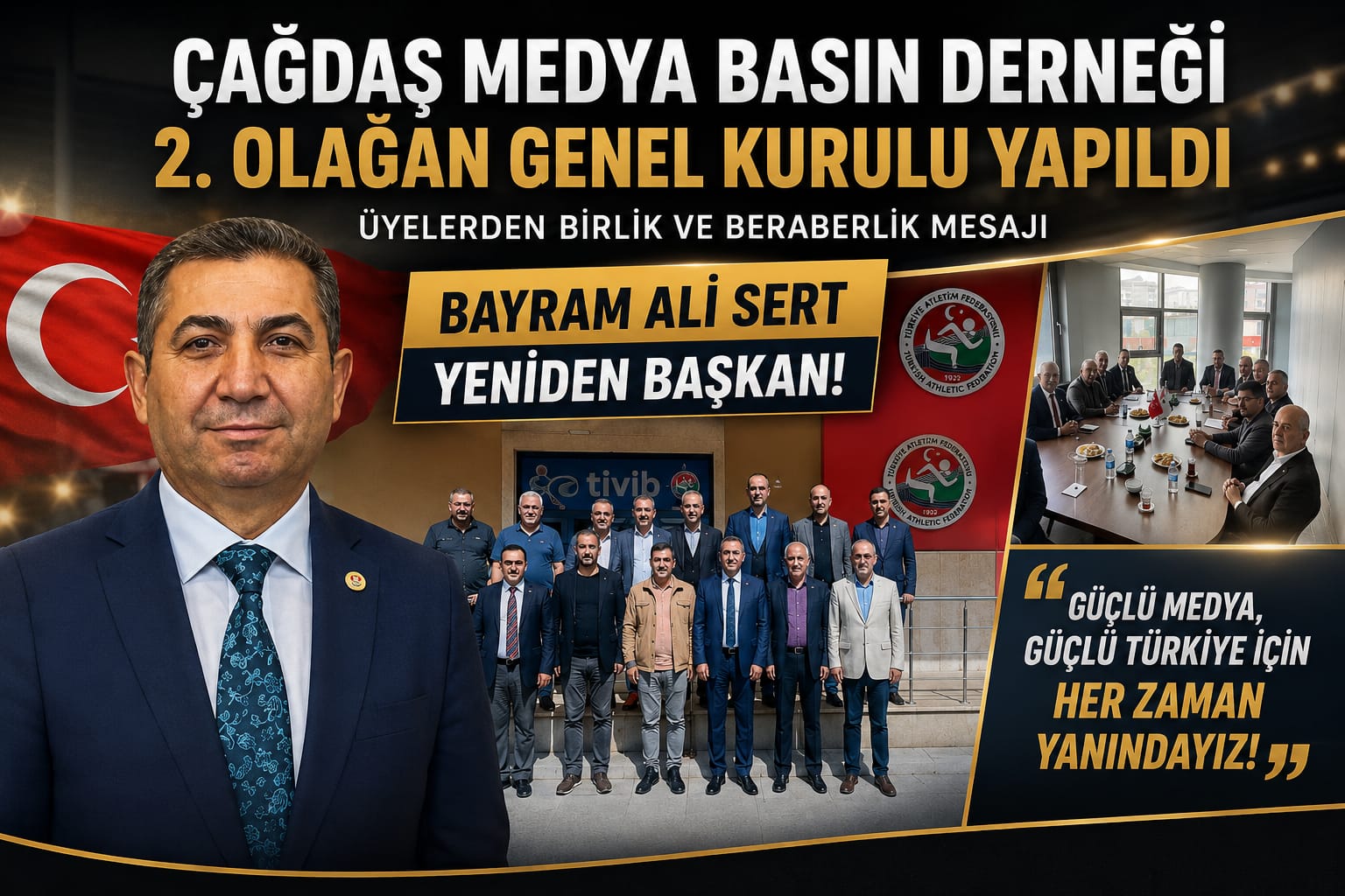 ÇAĞDAŞ MEDYA BASIN DERNEĞİ 2. OLAĞAN GENEL KURULU GERÇEKLEŞTİRİLDİ
