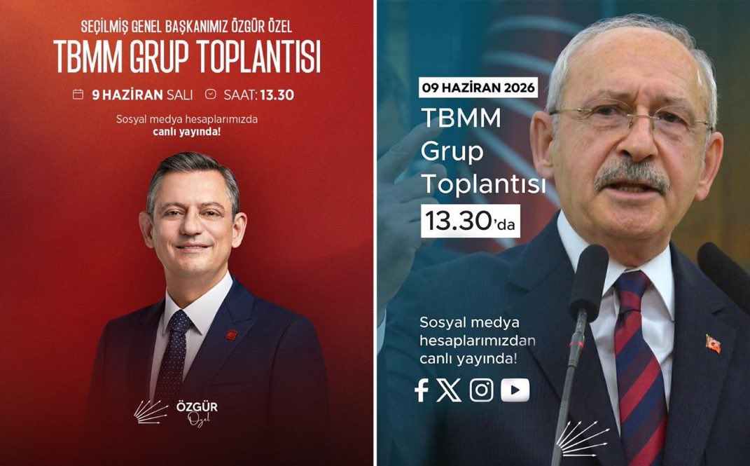 Özgür Özel ve Kemal Kılıçdaroğlu aynı gün ve saatte grup toplantısı yapacaklarını ilan ettiler.