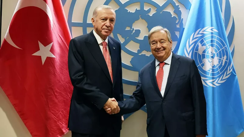 Cumhurbaşkanı Erdoğan, BM Genel Sekreteri Guterres'le Görüştü