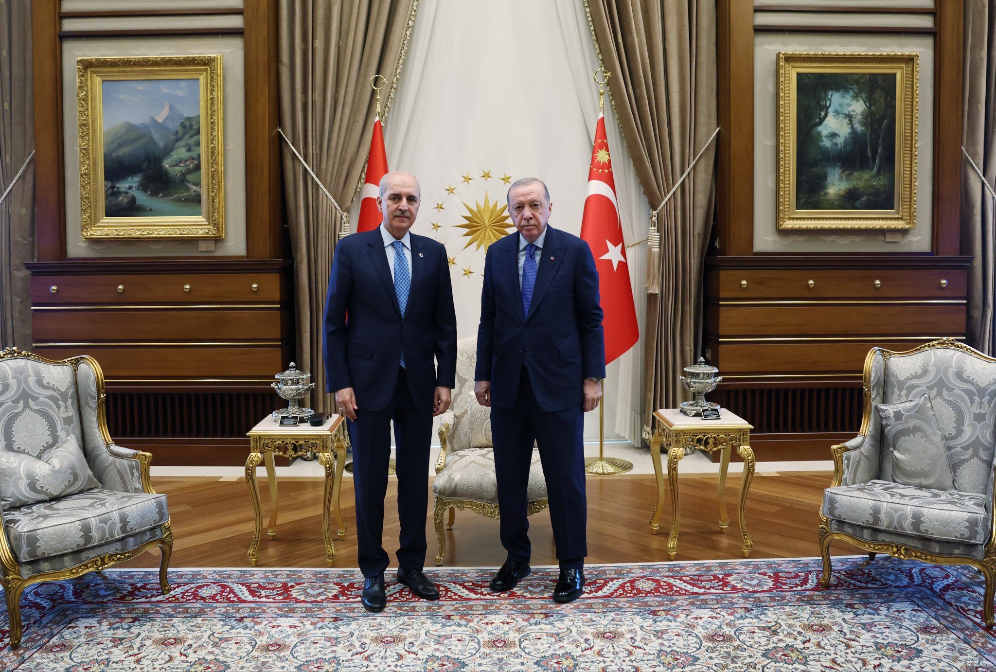 TBMM Başkanı Kurtulmuş Cumhurbaşkanlığı Külliyesinde