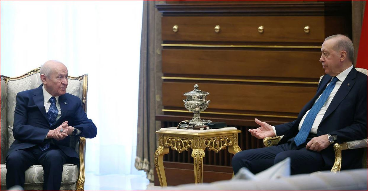 Erdoğan-Bahçeli görüşmesi Beştepe’de başladı