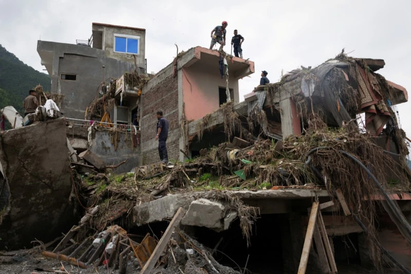 Nepal'deki sel felaketinde