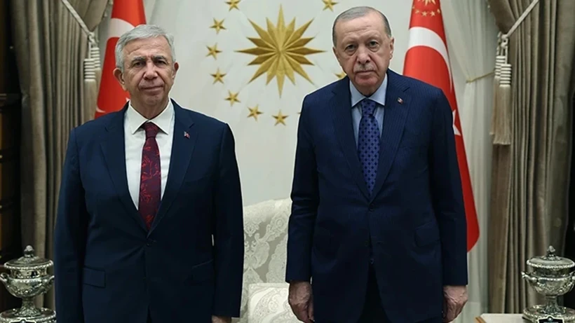 Cumhurbaşkanı Erdoğan, Mansur Yavaş'la Görüştü
