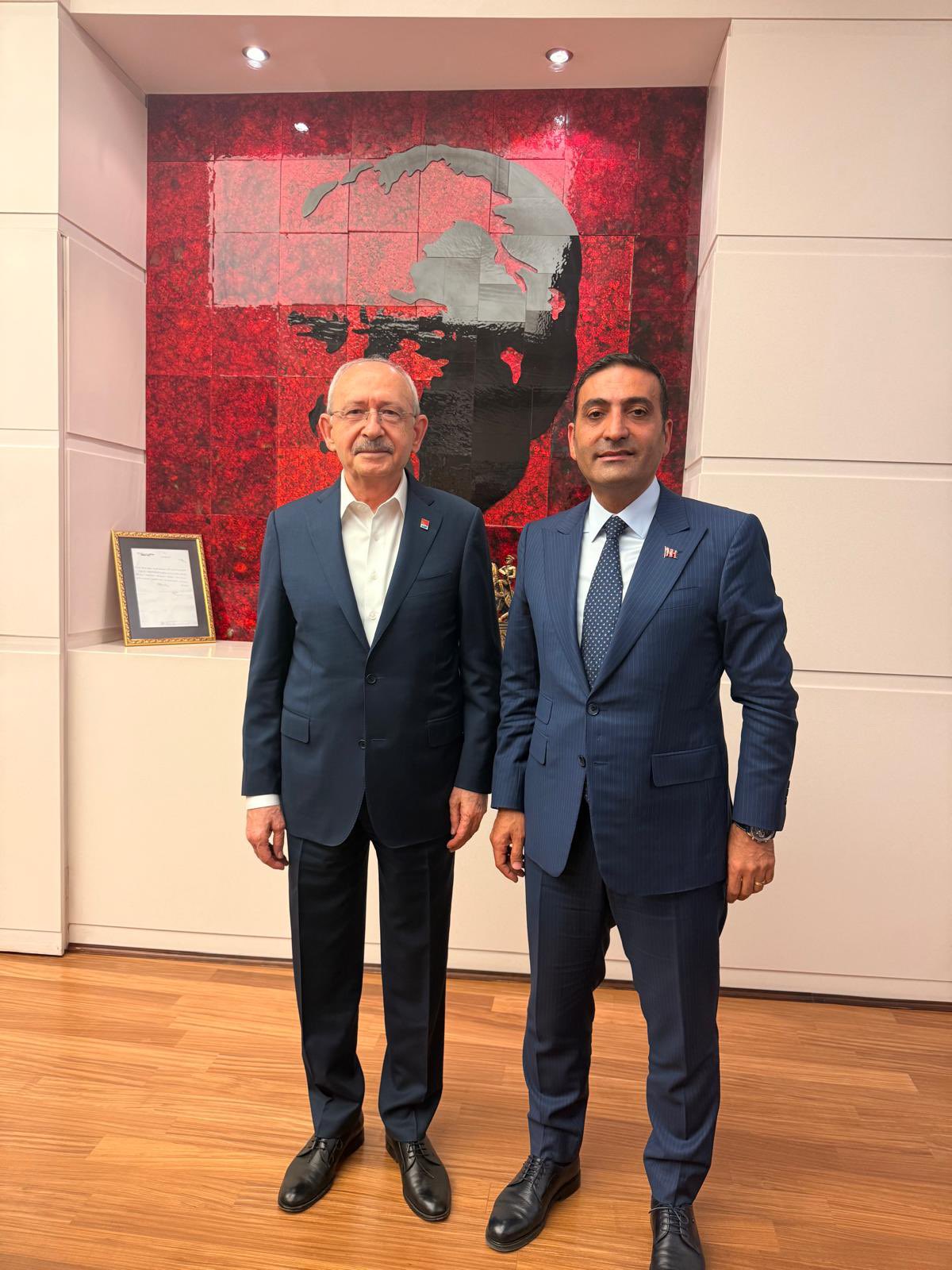 Kılıçdaroğlu, İnan Güney’i Genel Merkez’de kabul etti