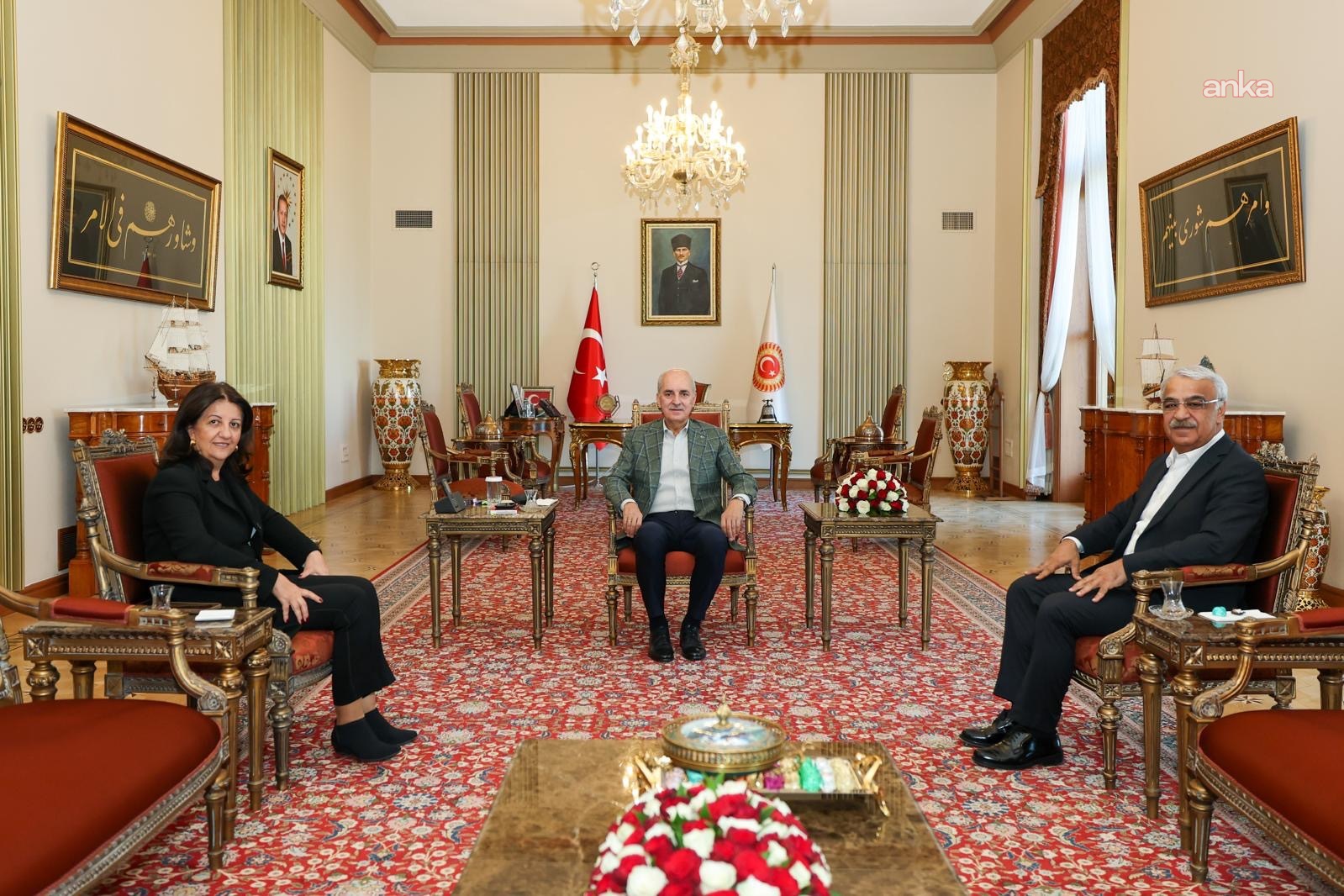 DEM Parti İmralı Heyeti, TBMM Başkanı Numan Kurtulmuş ile görüştü