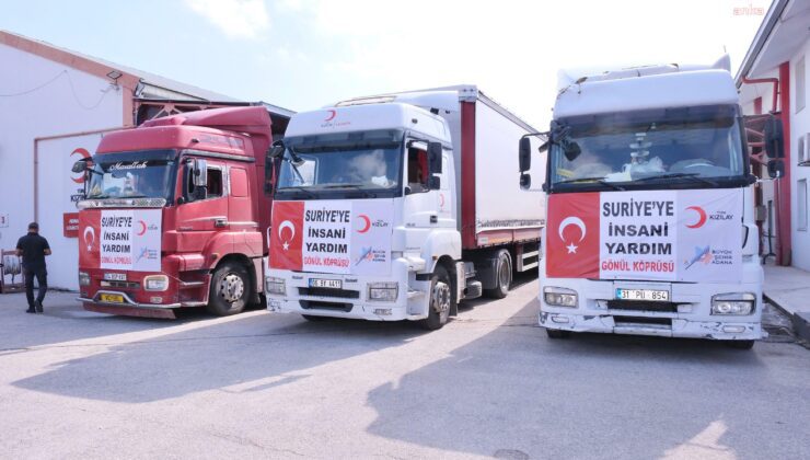 Adana Büyükşehir Belediyesi’nden Suriye’ye 3 TIR insani yardım