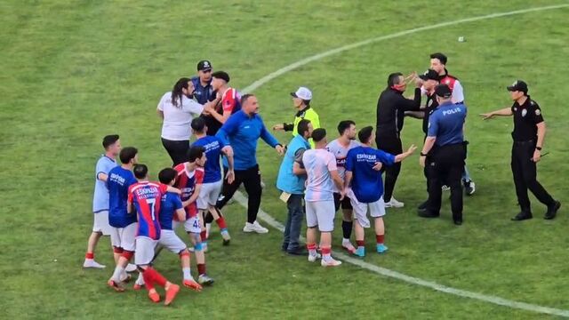 Karabük 1. Amatör Ligi finalinde arbede