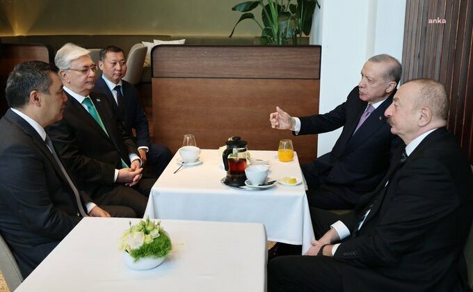 Erdoğan; Kazakistan, Kırgızistan ve Azerbaycan Cumhurbaşkanlarıyla buluştu