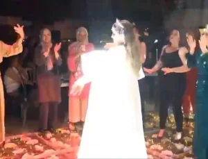 Düğünde facia: Disko topu gelinin üstüne düştü
