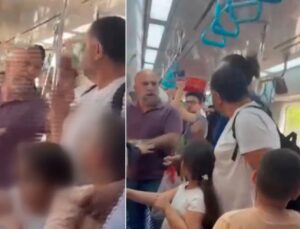 Marmaray’da çocuklarının gözü önünde babayı dövenler yakalandı
