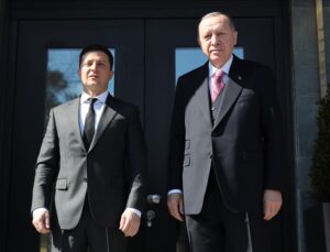 Erdoğan ve Volodimir Zelenskiy’den ilk görüntü