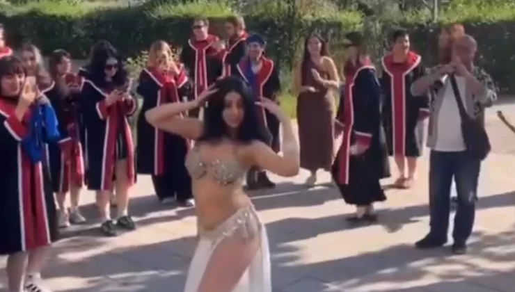 İşte o anlar! ODTÜ mezuniyet töreninde dansöz krizi