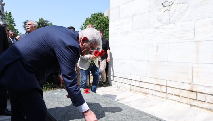 İYİ Parti Genel Başkanı Dervişoğlu, Talat Paşa’nın kabrini ziyaret etti