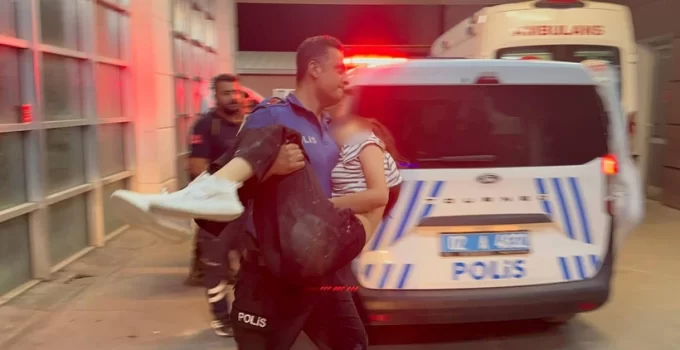 Yerde baygın yatan kız çocuğunu polis kurtardı