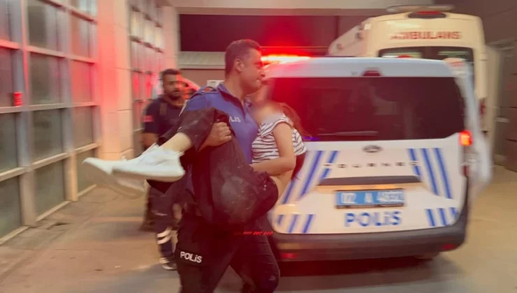 Yerde baygın yatan kız çocuğunu polis kurtardı