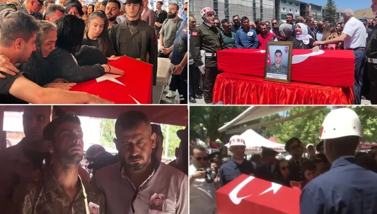 Türkiye şehitlerine gözyaşlarıyla veda ediyor