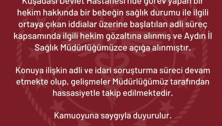 Kuşadası Devlet Hastanesi’nde Hekim Hakkında İddialar: Görevden Açığa Alındı, Soruşturma Devam Ediyor