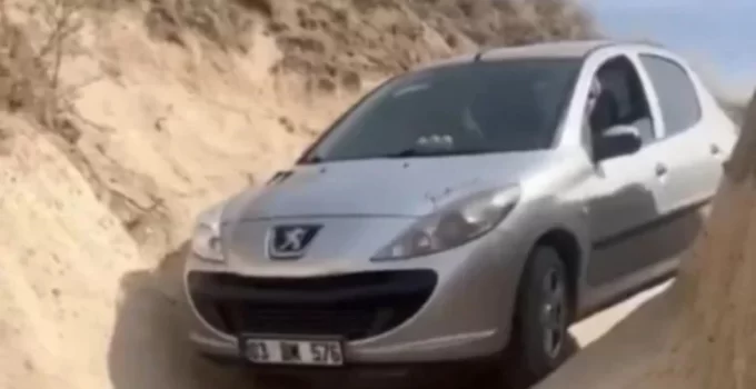 Navigasyon Hatası Kapadokya’da Sürücüyü Peribacalarının Arasına Soktu