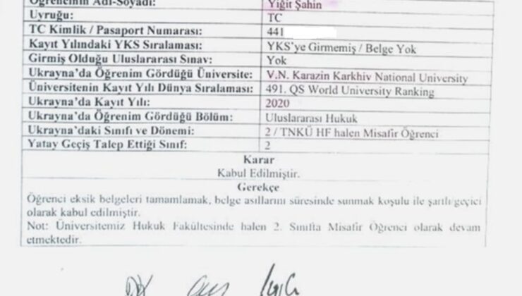 REKTÖRÜN OĞLU SINAVSIZ HUKUK MEZUNU MU? SKANDAL İDDİALARA YANIT: “ETİK DIŞI DEĞİL”