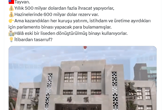 Turhan Çömez’den Tayvan Parlamentosu Paylaşımı