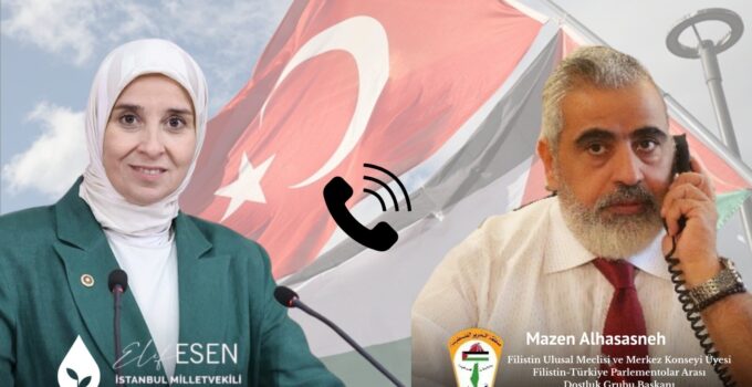 DEVA Partili Elif Esen, Filistin-Türkiye Parlamentolar Arası Dostluk Grubu Başkanı Mazen Al-Hasasneh ile görüştü
