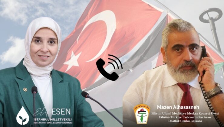 DEVA Partili Elif Esen, Filistin-Türkiye Parlamentolar Arası Dostluk Grubu Başkanı Mazen Al-Hasasneh ile görüştü