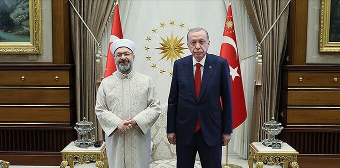 Cumhurbaşkanı Erdoğan, Ali Erbaş’ı Külliye’de Kabul Etti