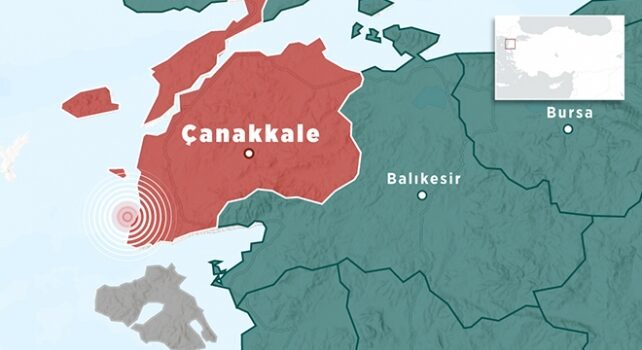 Çanakkale açıklarında 4 büyüklüğünde deprem!