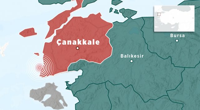 Çanakkale açıklarında 4 büyüklüğünde deprem!