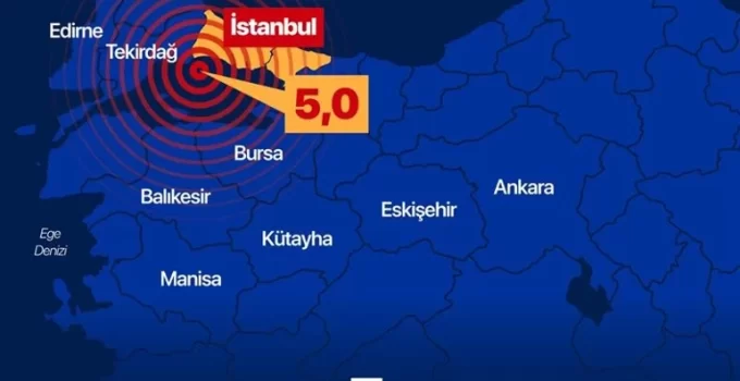 AFAD Duyurdu: Marmara Ereğlisi’nde 5.0 Şiddetinde Deprem
