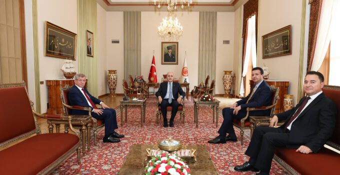 TBMM Başkanı Kurtulmuş, 3 Parti Genel Başkanını Kabul Etti