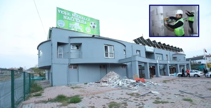 Kayseri Büyükşehir Belediyesi, Yeşil Mahalle Sosyal Tesisini Baştan Sona Yeniliyor