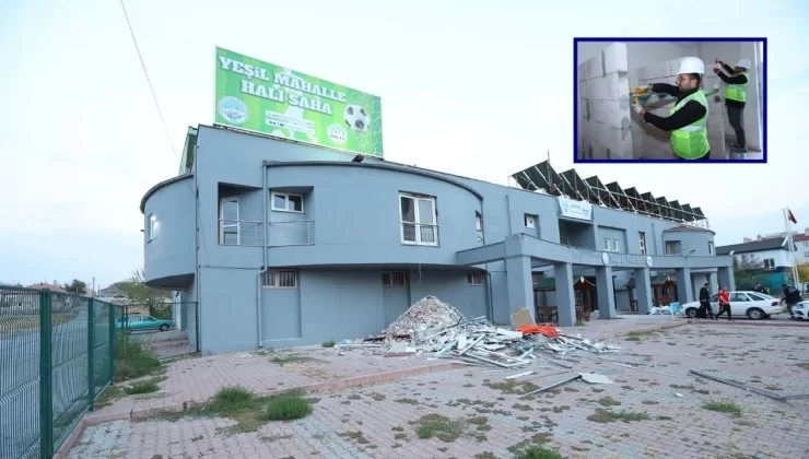 Kayseri Büyükşehir Belediyesi, Yeşil Mahalle Sosyal Tesisini Baştan Sona Yeniliyor